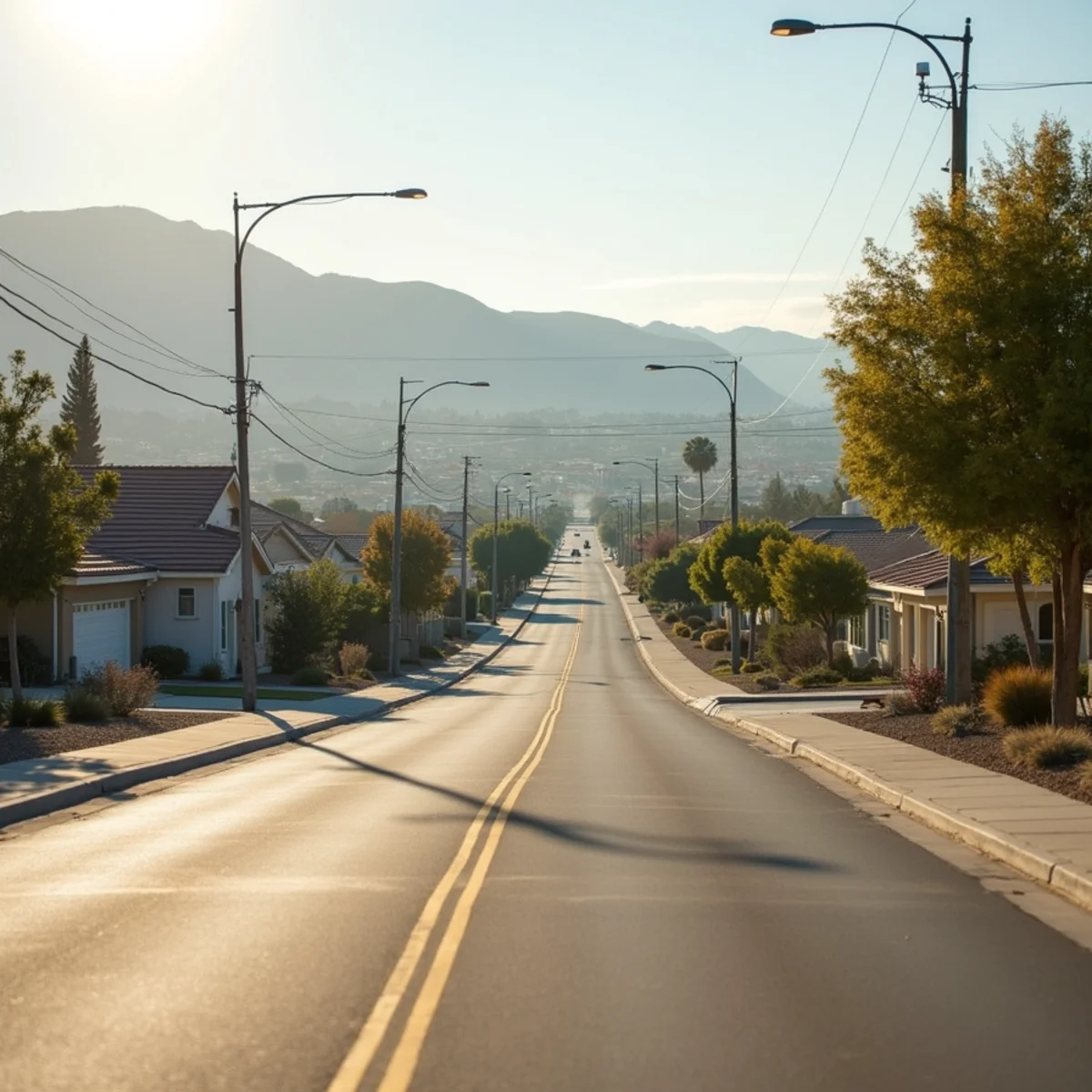 Residential streets branching off Antelope Road in central Menifee, CA