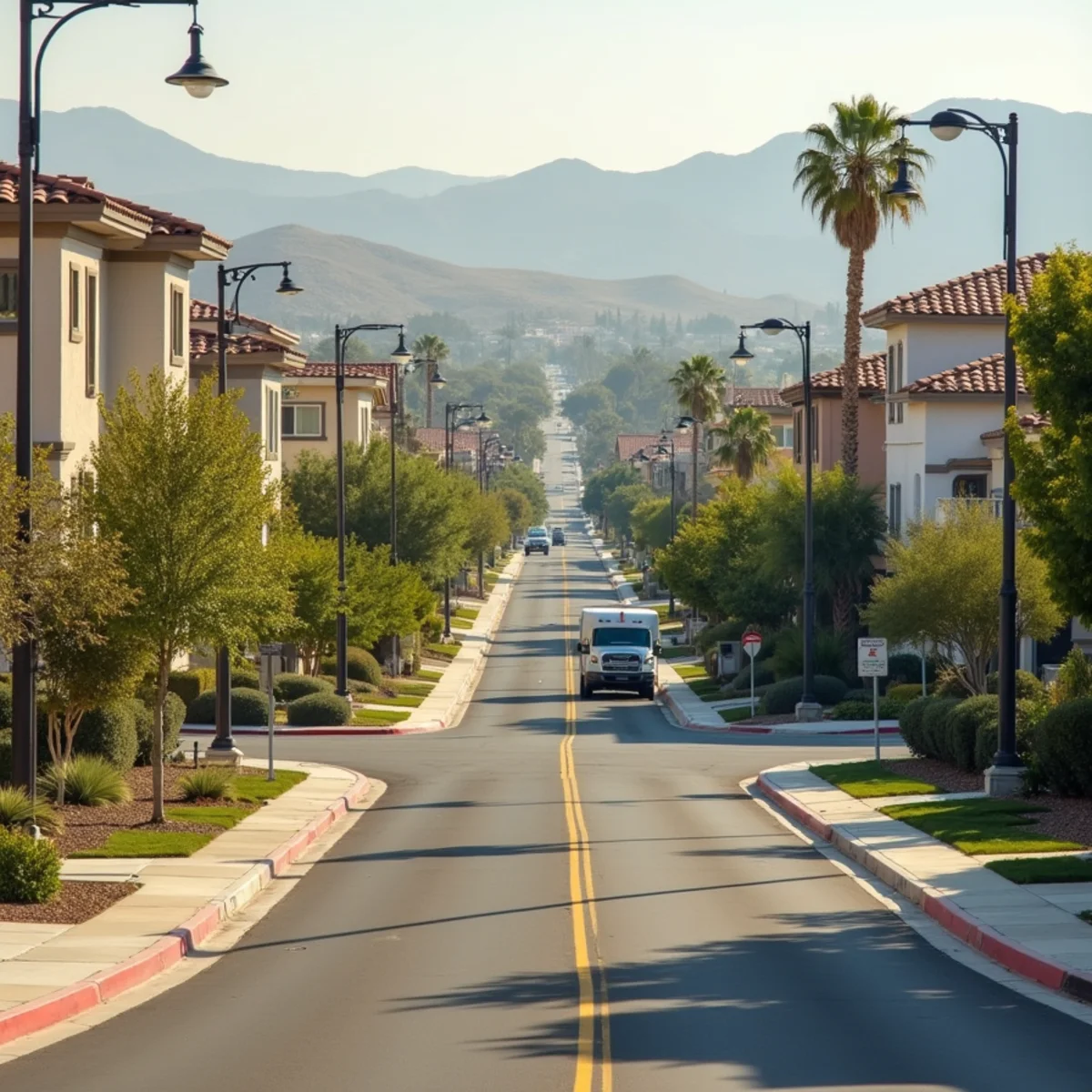 Newer residential development in Beaumont, CA in the San Gorgonio Pass