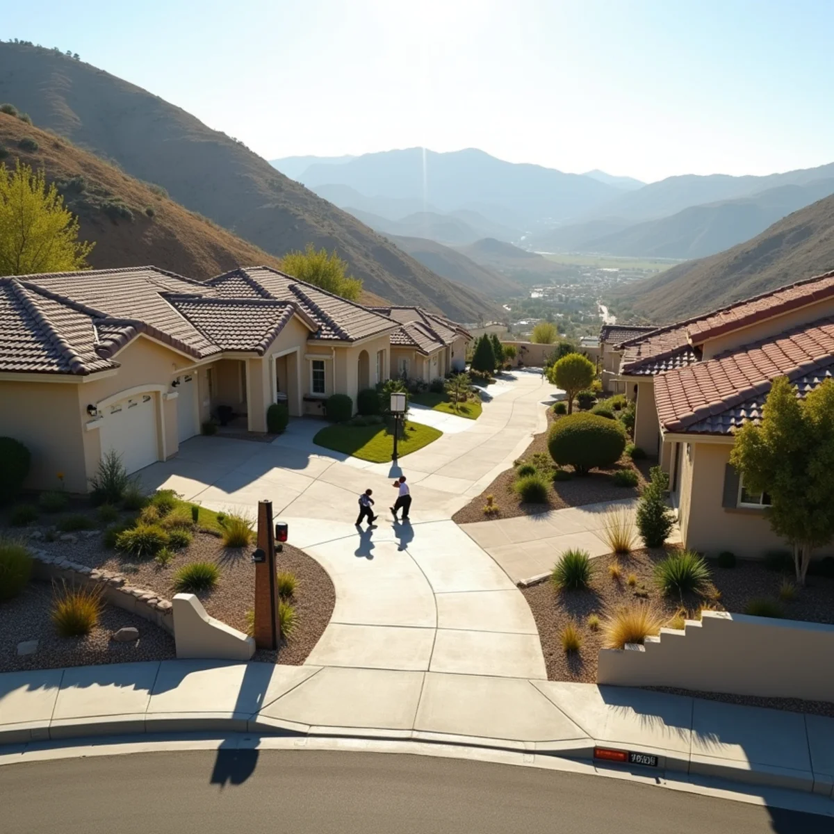 Typical residential streets and homes in Canyon Hills