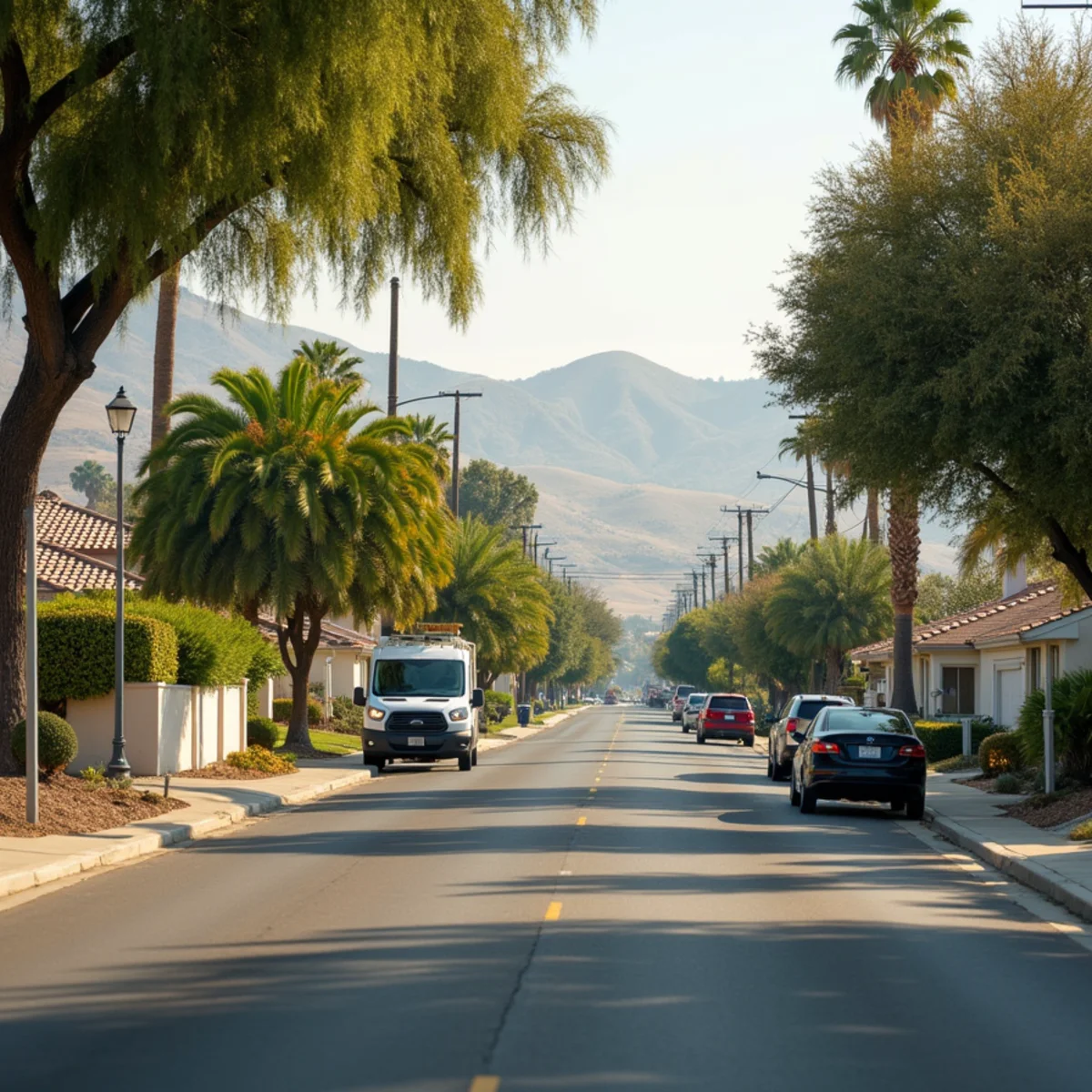 Residential and industrial areas in Colton, CA