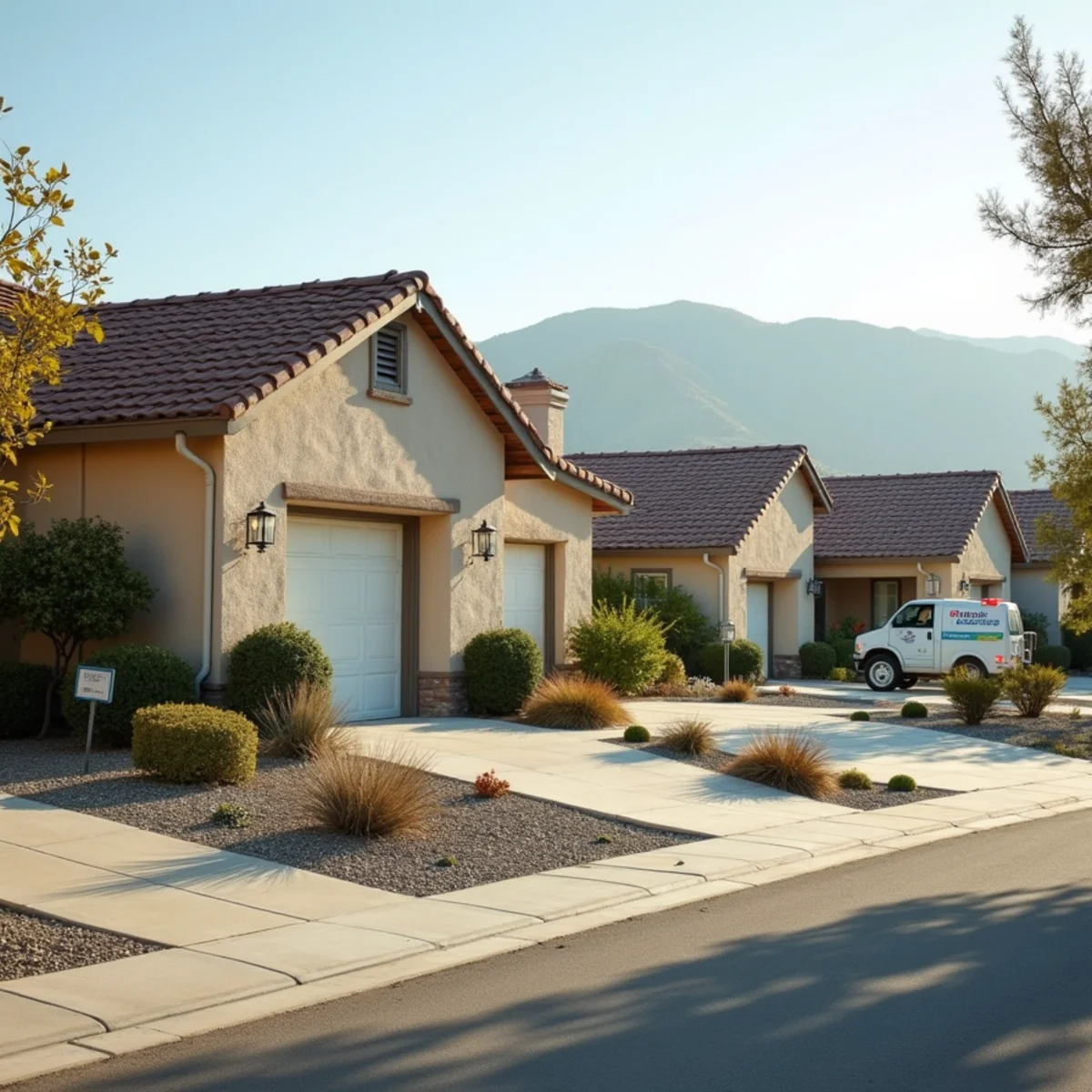 Typical residential streets and homes in Ethanac Road