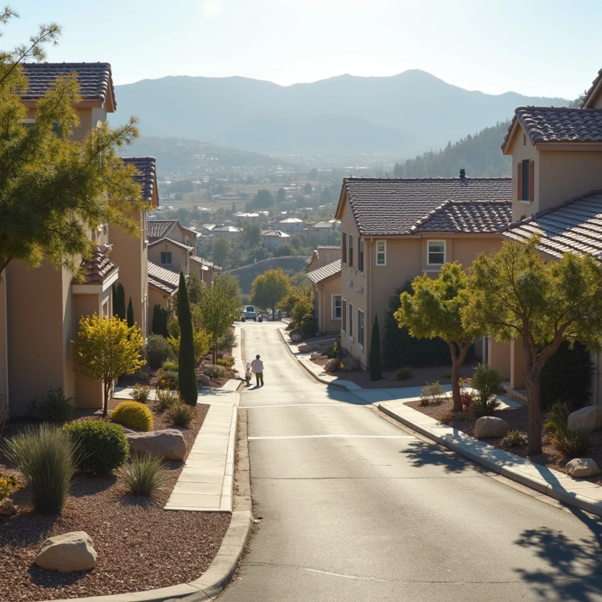 Typical residential streets and homes in Greer Ranch