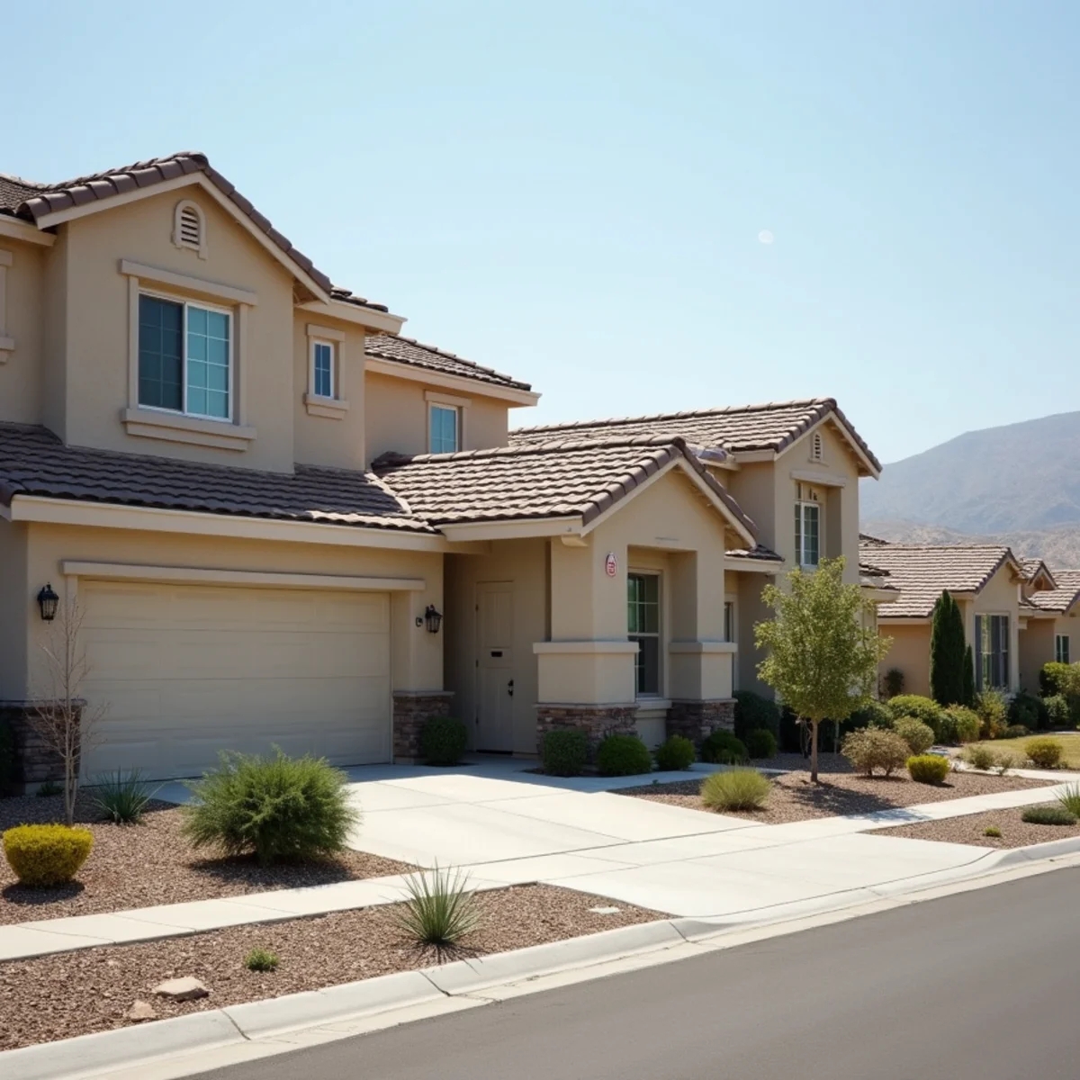 Typical residential streets and homes in Mapleton
