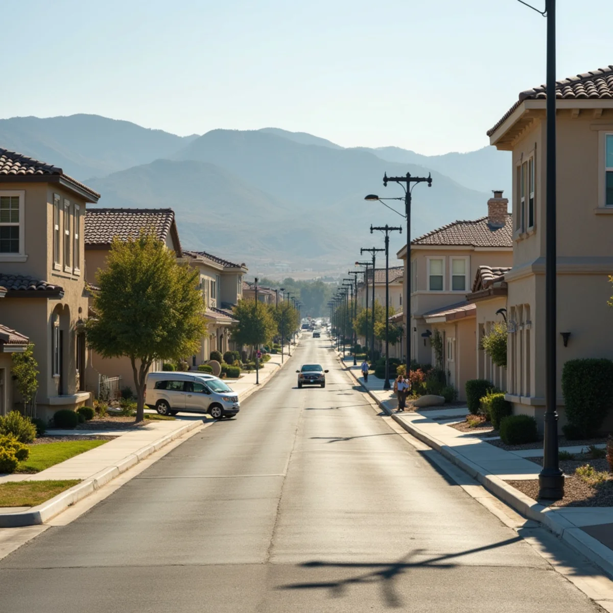 Typical residential streets and homes in Newport Road