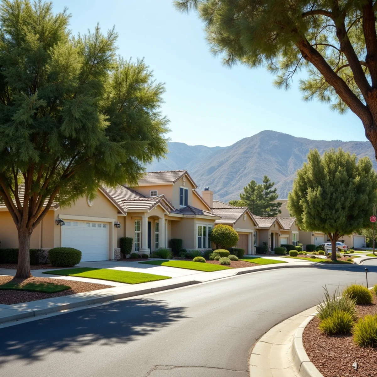 Typical residential streets and homes in Quail Valley