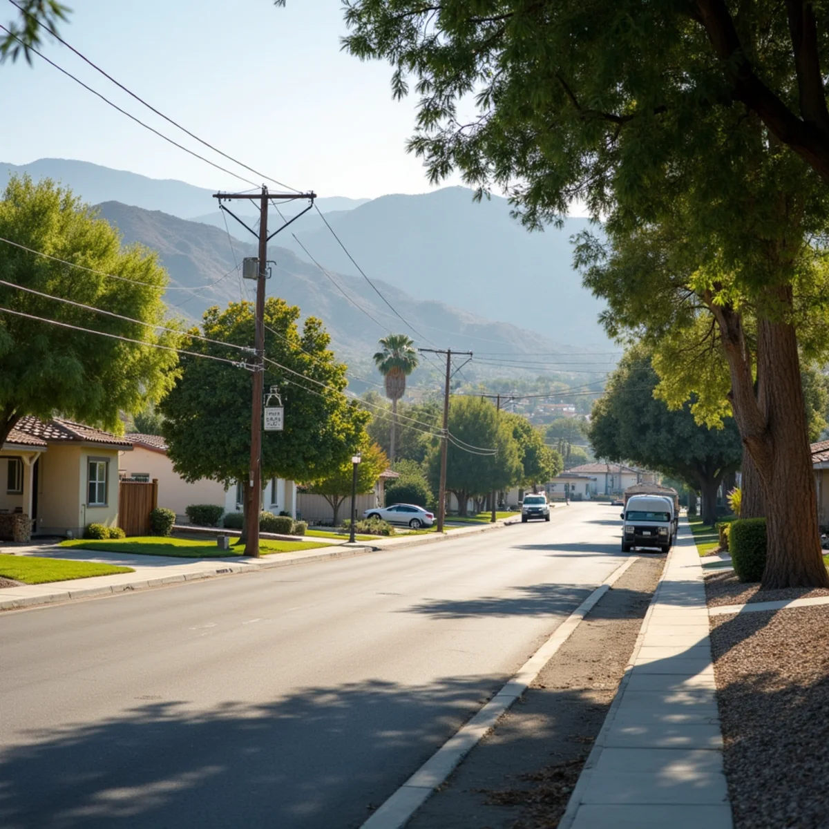 Hillside and valley homes in Yucaipa, CA