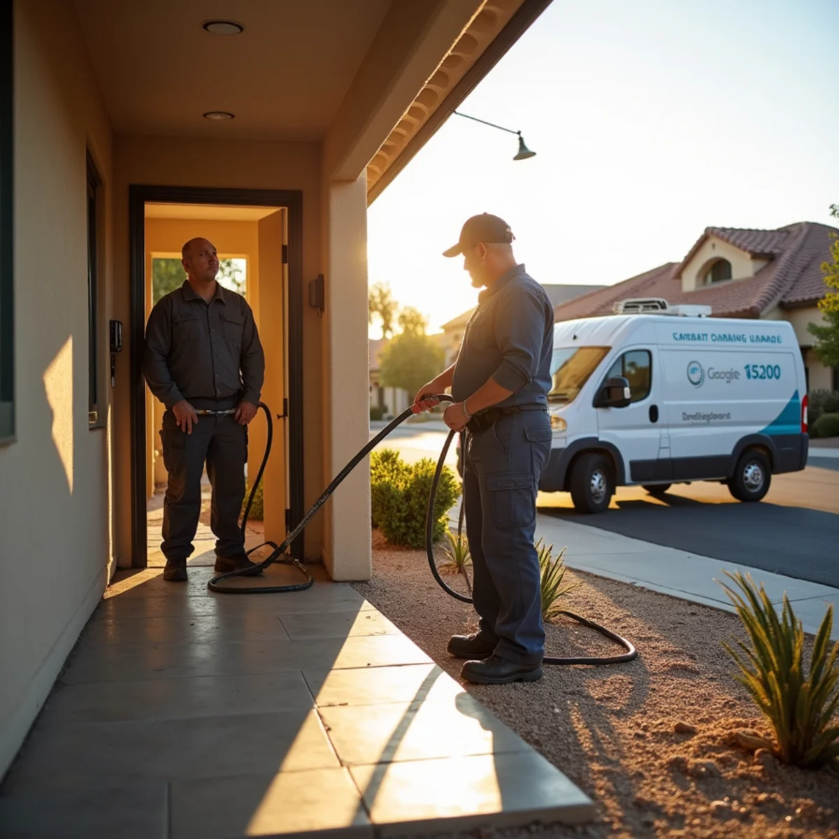 Restoration crew performing emergency water extraction in a Menifee, CA property