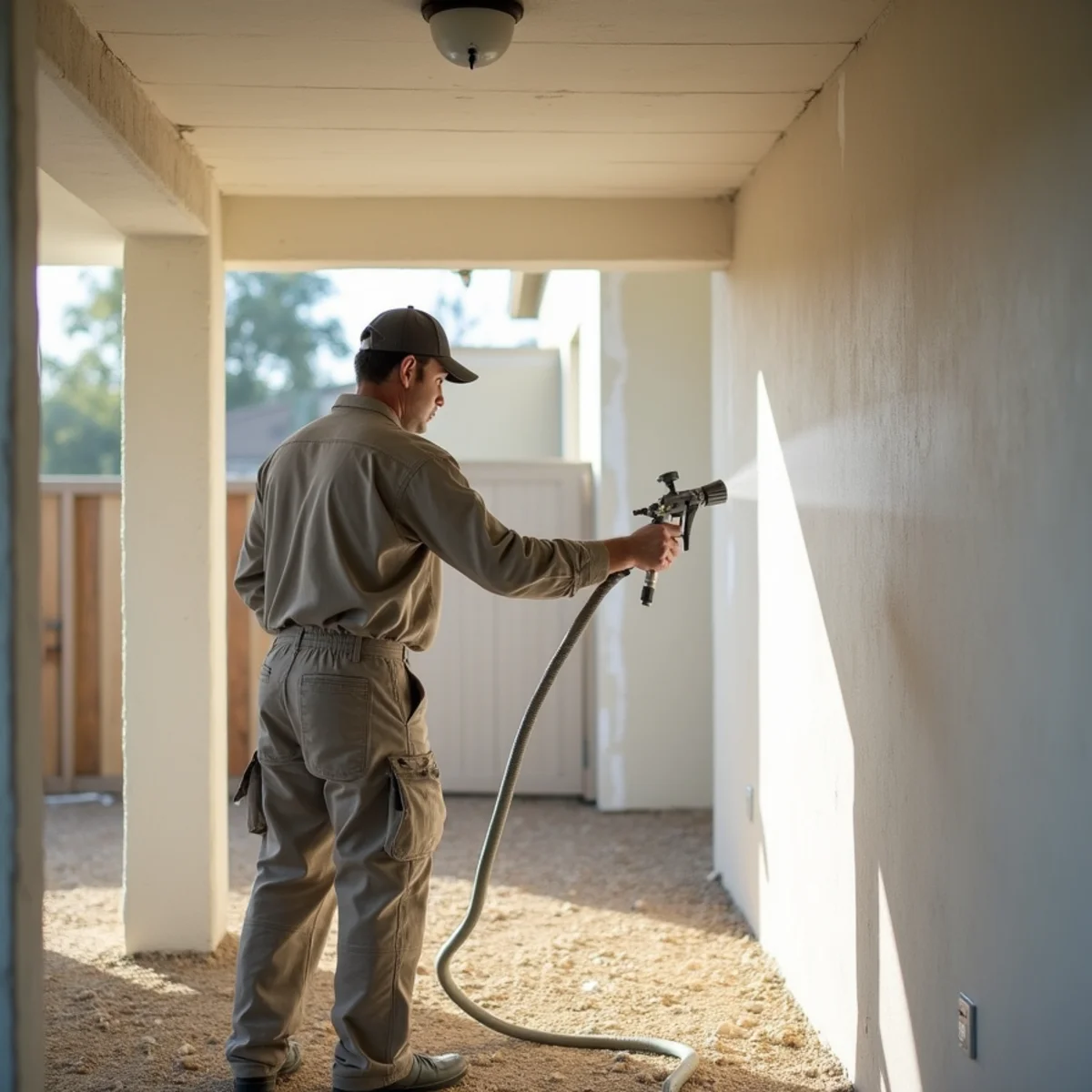 Restoration crew performing water damage repair and reconstruction in a Menifee, CA property