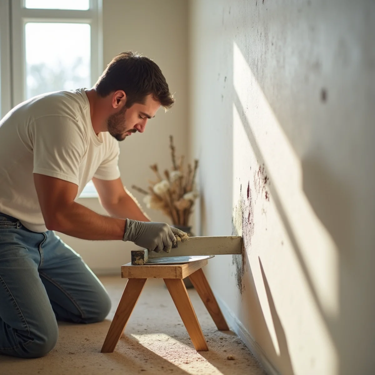 Finished drywall and paint repair after water damage restoration in Menifee, CA
