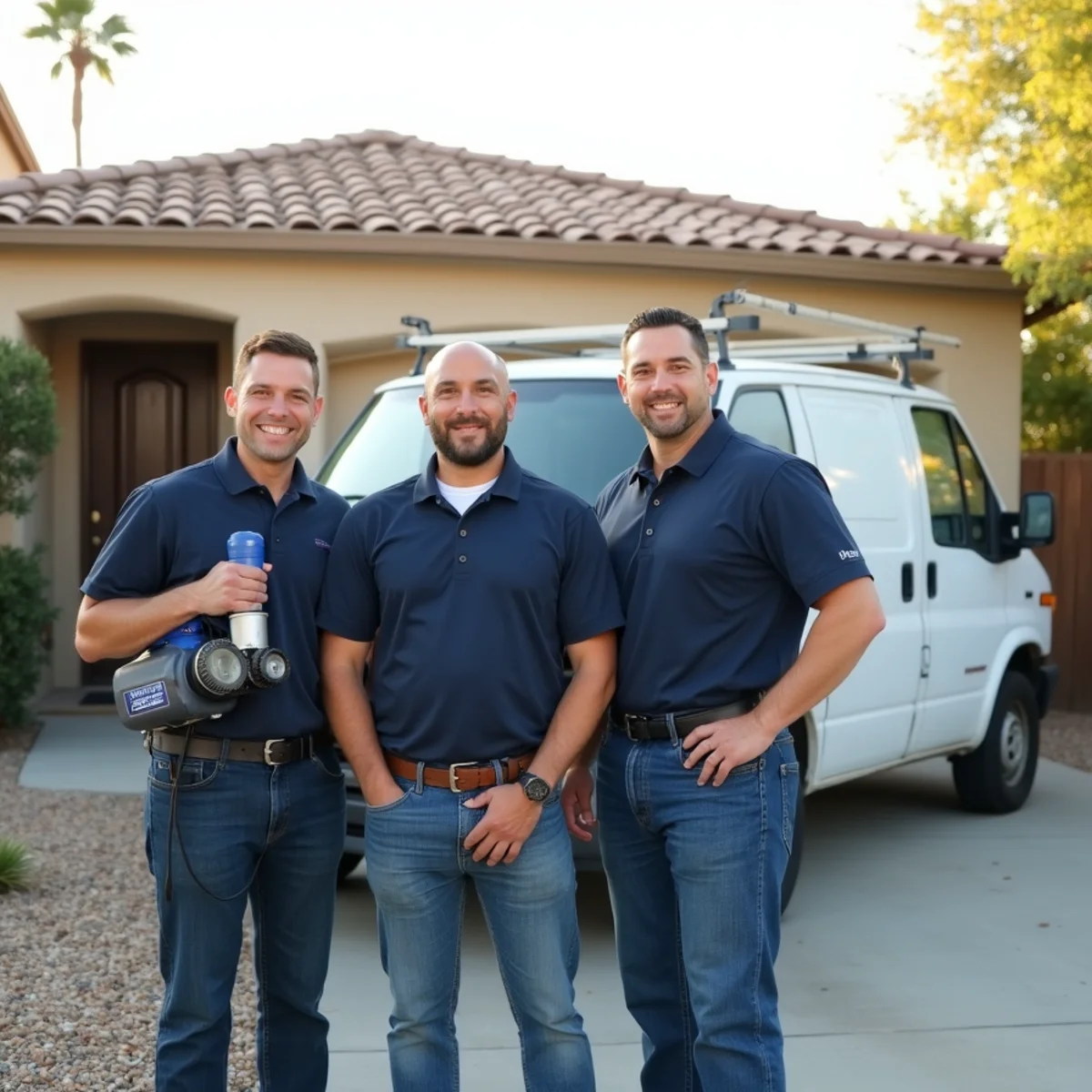 Locally owned water damage restoration team and work van in Menifee, CA